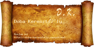 Doba Keresztély névjegykártya